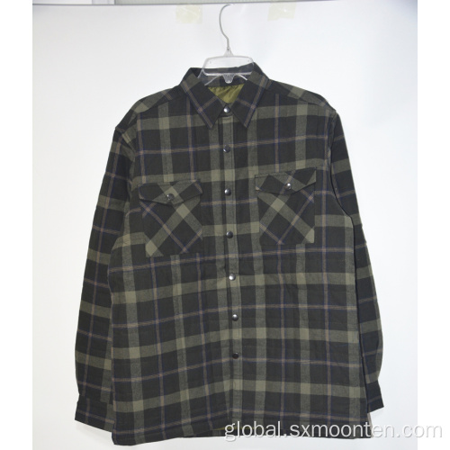 Checked Winter Jackets For Man Windproof Checked Print Men's Winter Cotton Padding Jackets Supplier